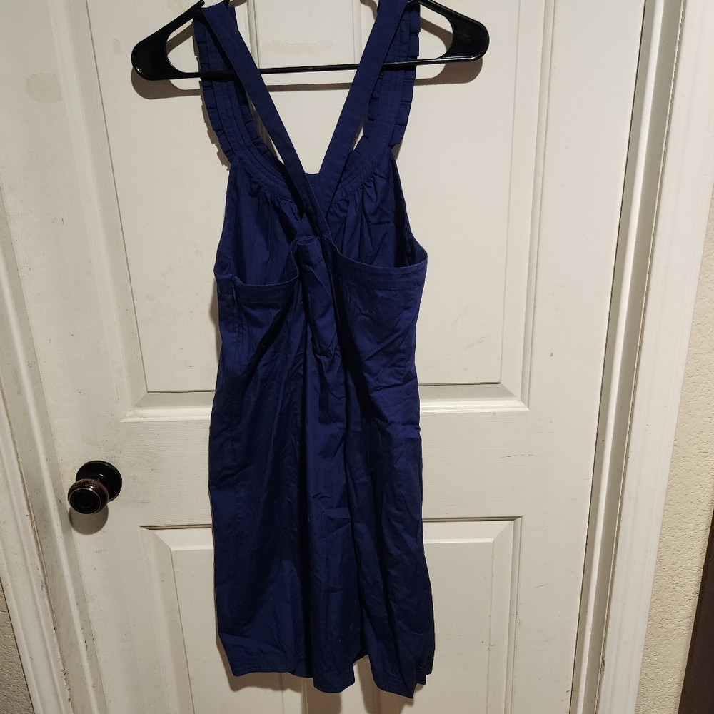J. Crew Blue Sleeveless Cotton Dress NEW Size 12 Vacation Resort - Picture 4 of 4